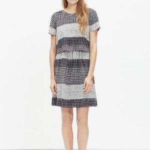 Madewell silk two-piece dress in hashtag stripe